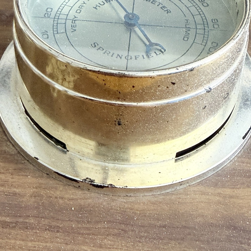 Vintage Springfield Thermometer Hygrometer Wall Mount Weather Station USA - Picture 9 of 10